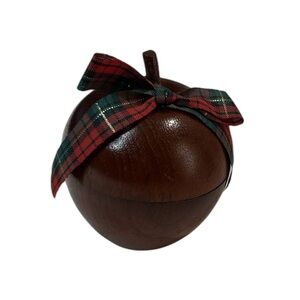 Special Gifts by Crowning Touch Collection Wood Apple Shape Trinket Box